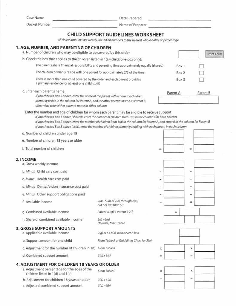 2017 Supplemental Guidelines Worksheet Page 1