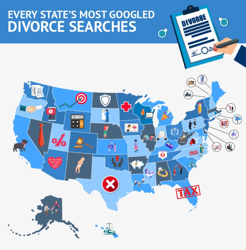 Every State's Most Googled Divorce Searches Google Trends Image